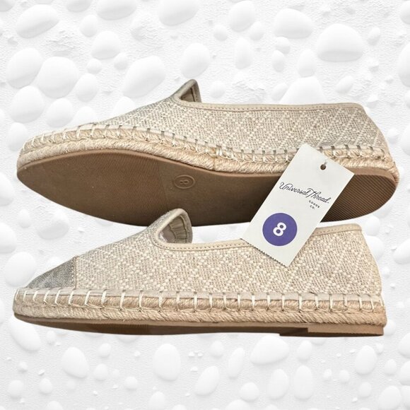 Women's Carly Woven Espadrille Flat - Universal Thread™ Cream Size 8. NWT/Box - Picture 3 of 11